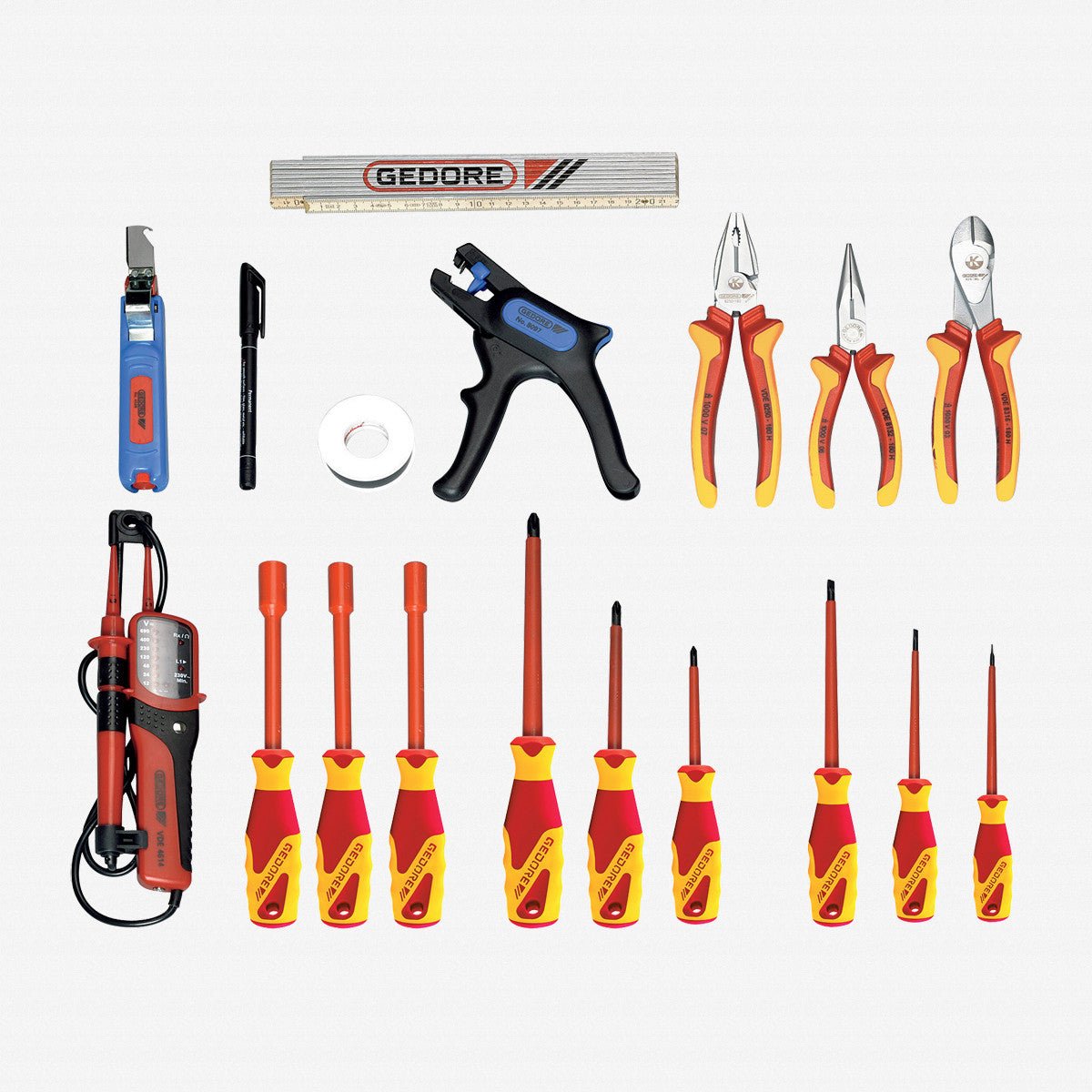 Gedore 1953710 1091 Electricians tool case 18 pcs