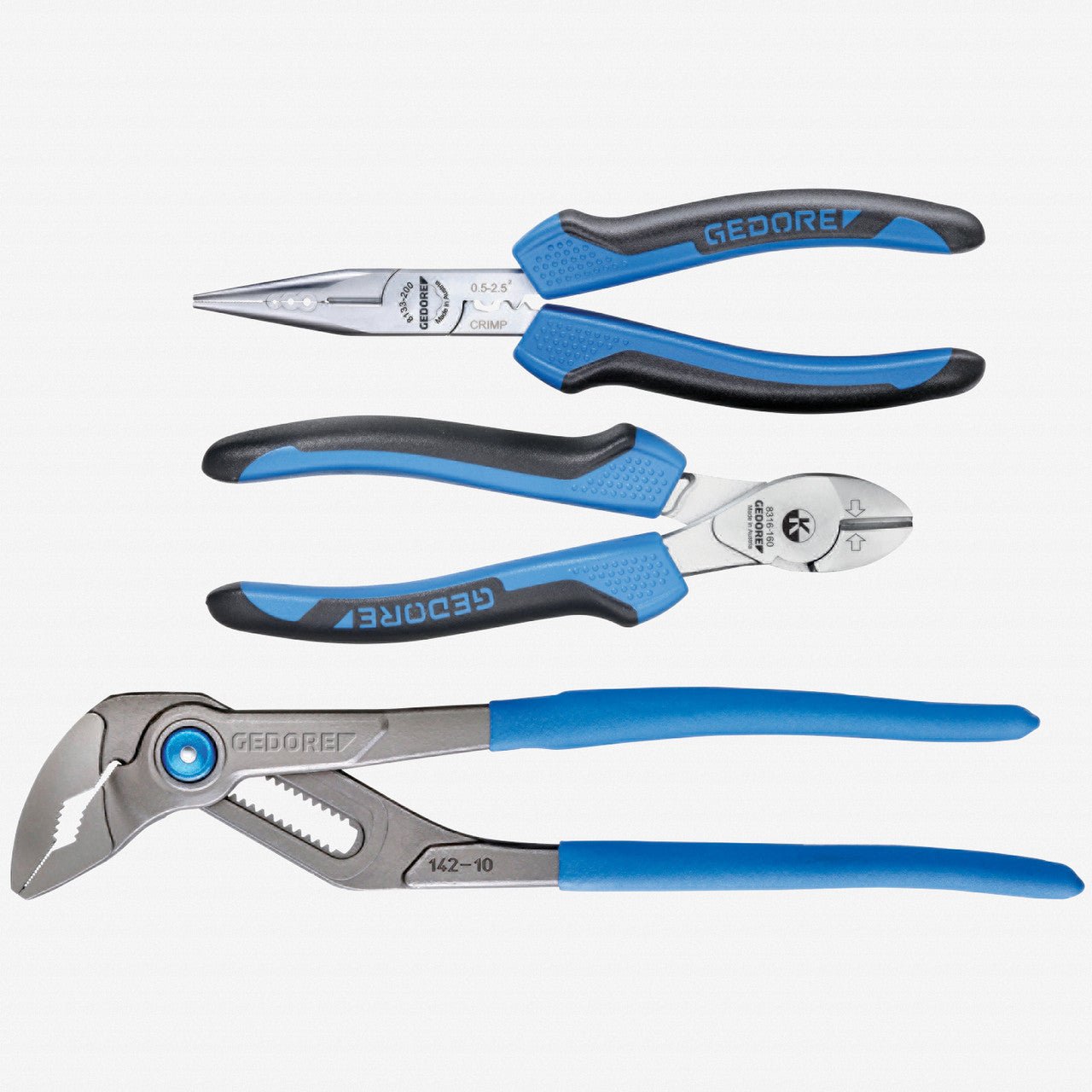 Gedore 2951797 1102-008 3 Pc Pliers Set in L-BOXX Mini