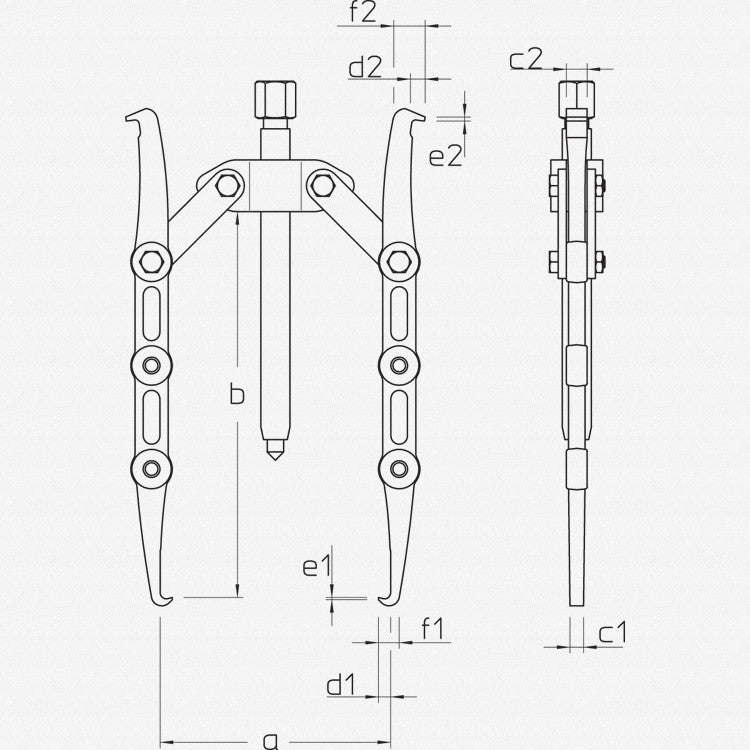 Gedore 8005110 1.14/1L Fan puller 2-arm pattern 150x200 mm