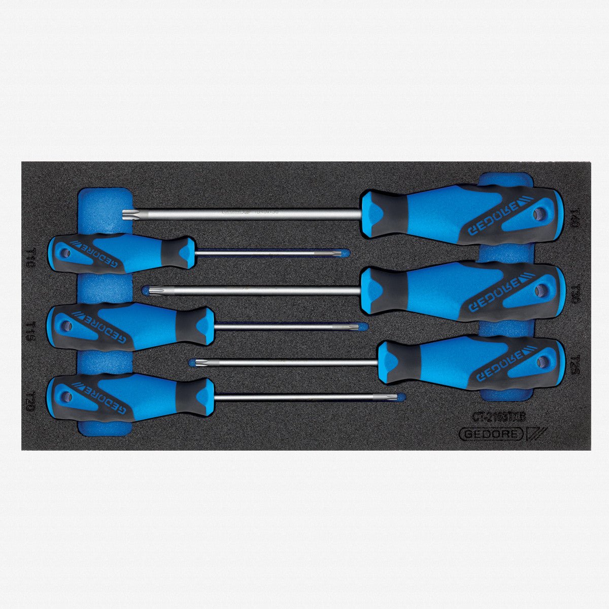 Gedore 2309165 1500 CT1-2163 Security TORX® Screwdriver Set in 1/3 CT Module, 6 Pieces