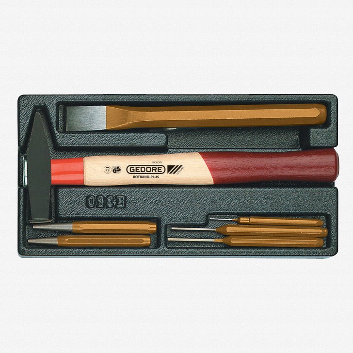 Gedore 6613760 1500 ES-350 Chisel and Punch Set in 1/3 ES Tool Module, 7 Pieces