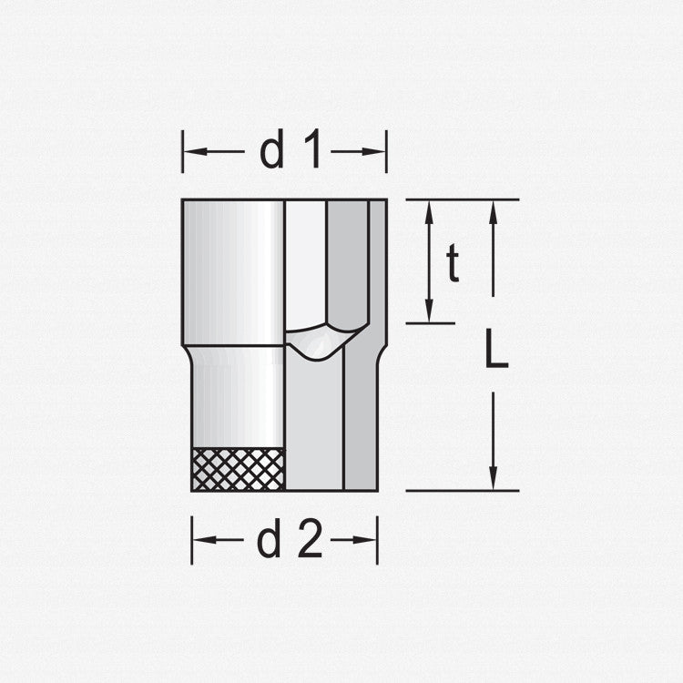 Gedore 6130020 19 8 Socket 1/2" 8 mm