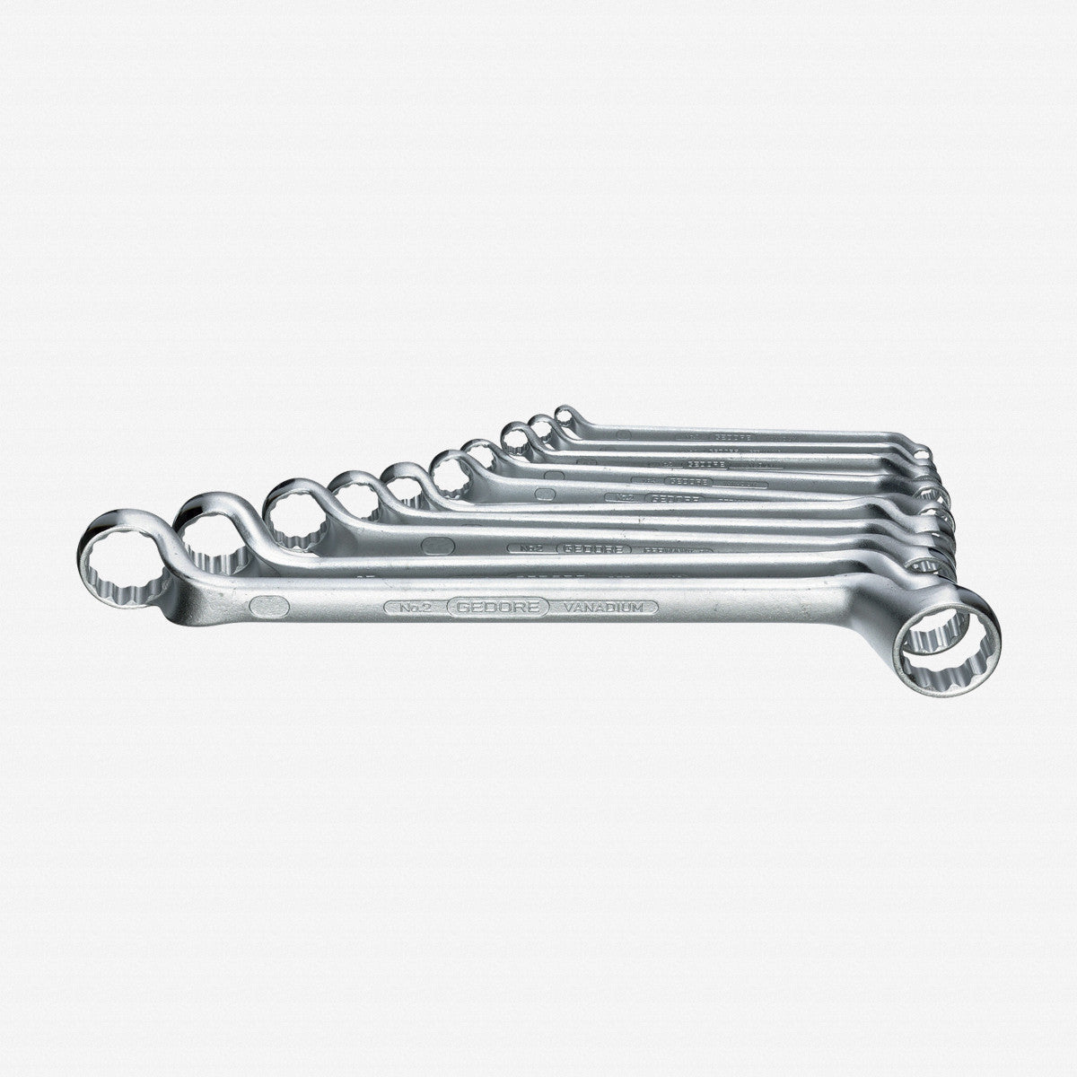 Gedore 6030740 2-10 Double ended ring spanner set 10 pcs 6-27 mm