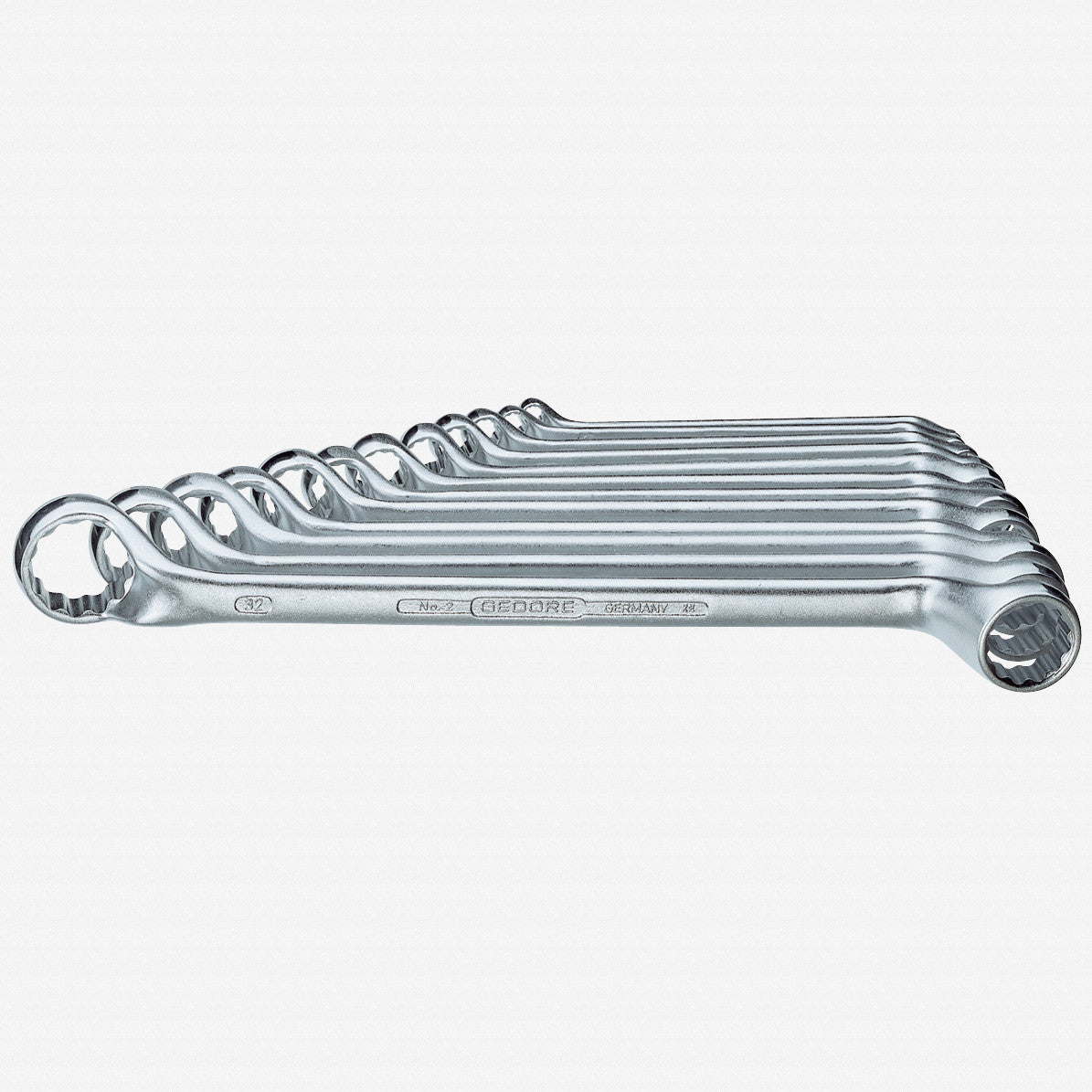 Gedore 6030900 2-12 Double ended ring spanner set 12 pcs 6-32 mm