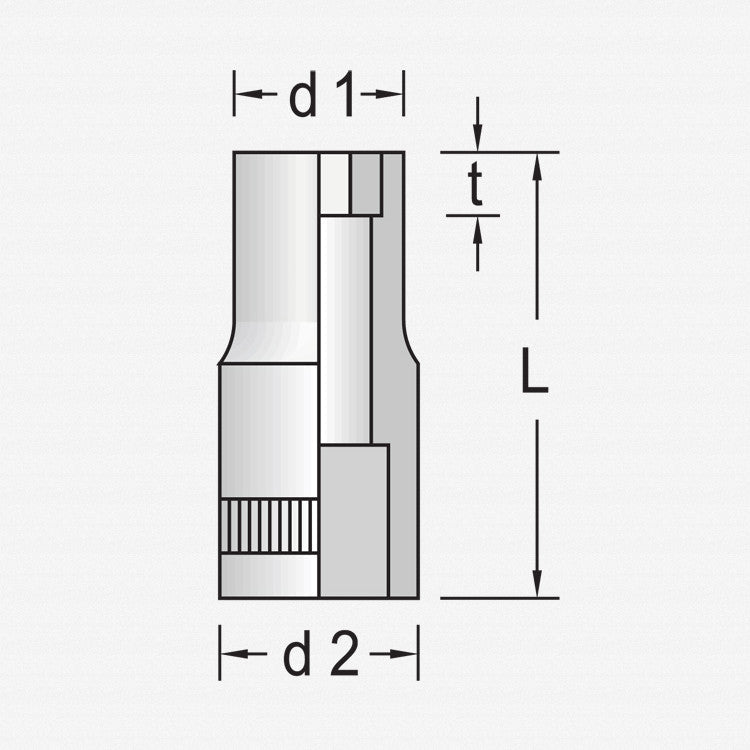 Gedore 6165400 20 4 Socket 1/4" 4 mm