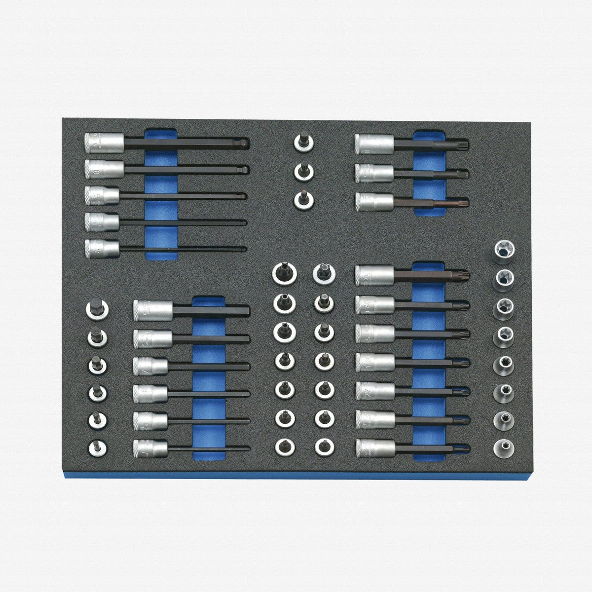 Gedore 2016508 2005 CT2-TX 30 3/8" Bit Socket Set in 2/4 CT Tool Module, 52 pieces