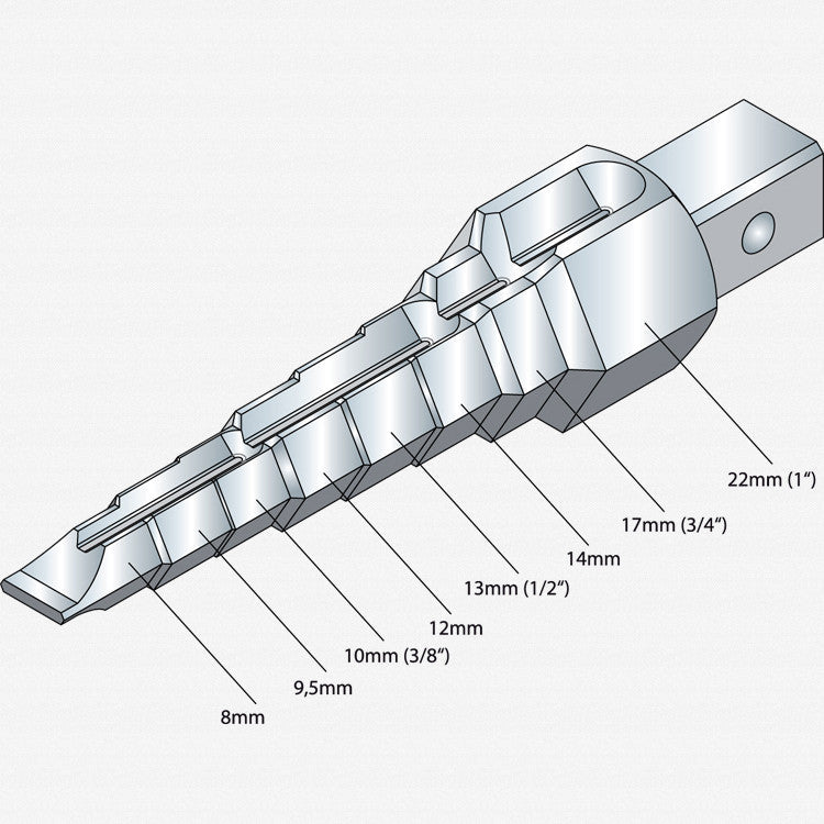 Gedore 4611130 380150 Combi-stepped key with 8 steps