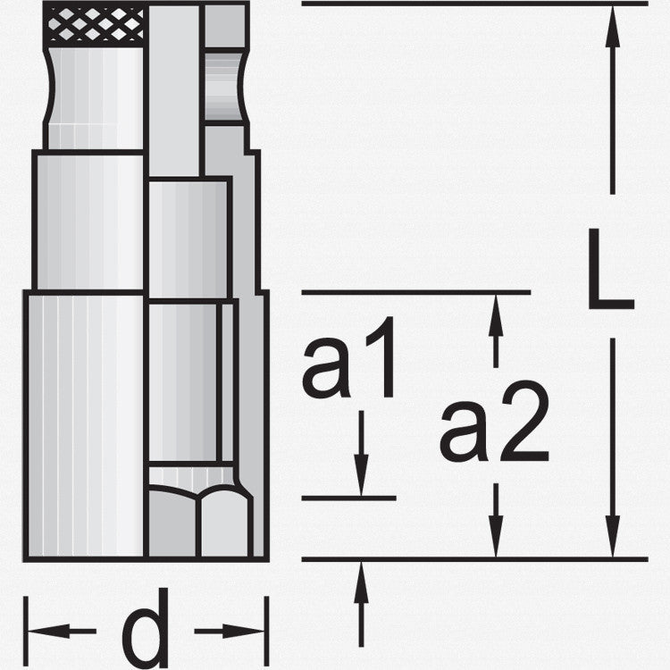 Gedore 6361420 50 MH Spark plug socket with magnet 20.8 mm 1/2"