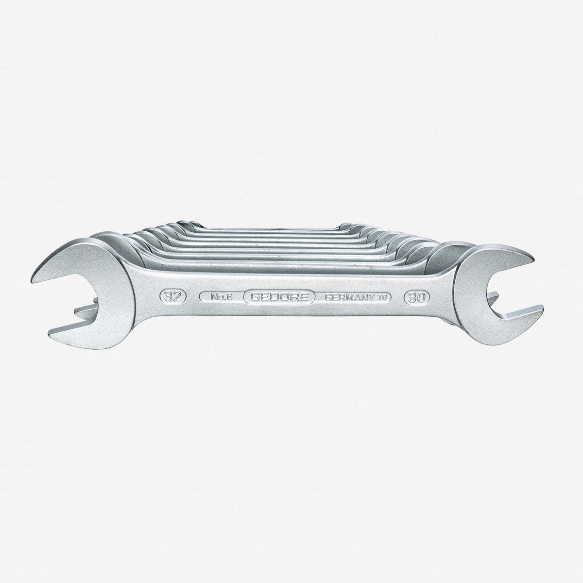 Gedore 6077620 6-100 Double open ended spanner set 10 pcs 6-32 mm
