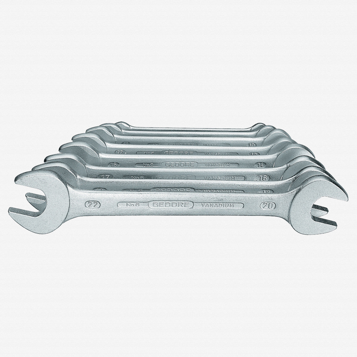 Gedore 6077380 6-8 Double open ended spanner set 8 pcs 6-22 mm