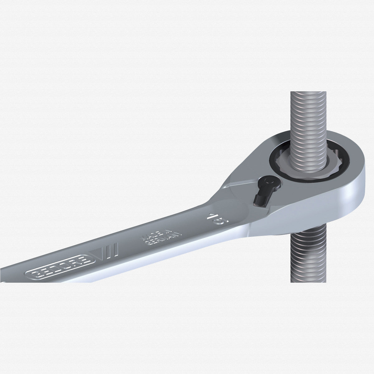 Gedore 2297329 7 UR 15 Combination ratchet spanner, reversible, 15 mm