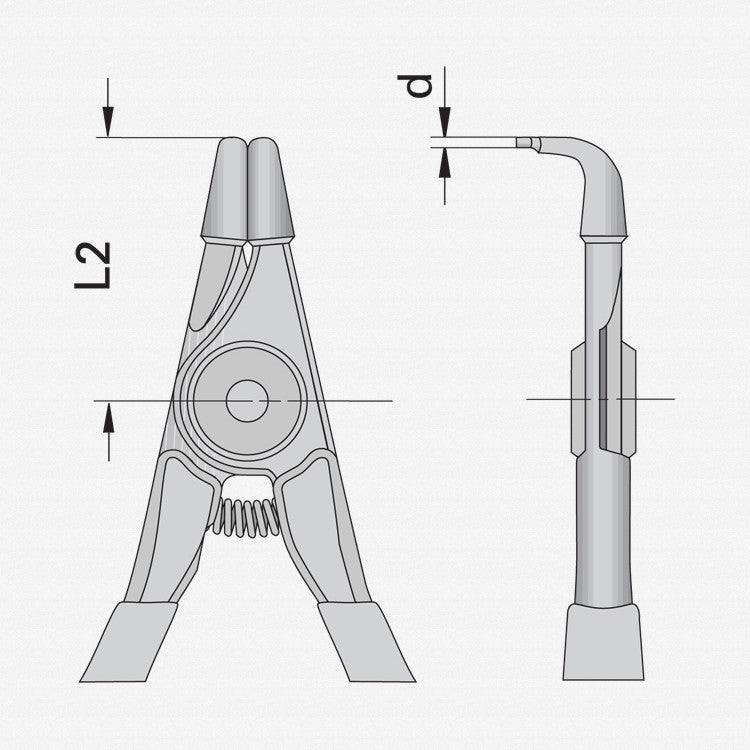 Gedore 6702270 8000 A 01 Circlip pliers for external retaining rings, Form B, 3-10 mm