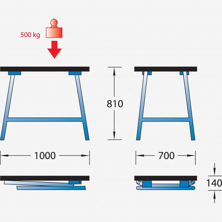 Gedore 6622910 B 1525 Folding workbench