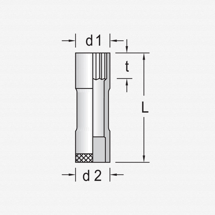 Gedore 6258330 D 30 L 10 Socket 3/8", long 10 mm