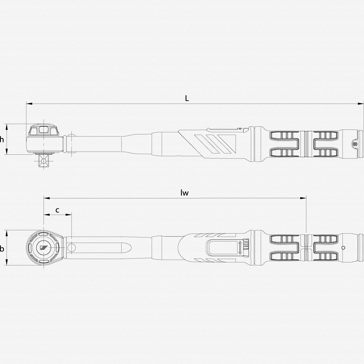 Gedore 2641240 DMK 200 Torque wrench DREMASTER K 1/2", 40-200 Nm