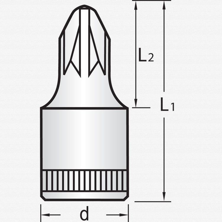 Gedore 6187130 IKS 20 PZD 1 Screwdriver bit socket 1/4" PZ 1