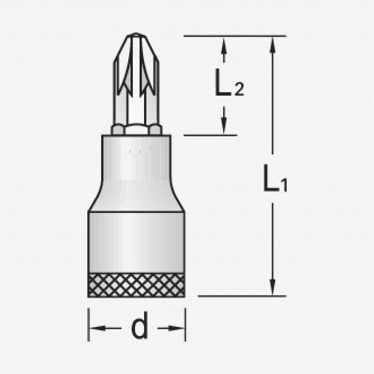 Gedore 1640968 IKS 30 PZD 1 Screwdriver bit socket 3/8" PZ 1