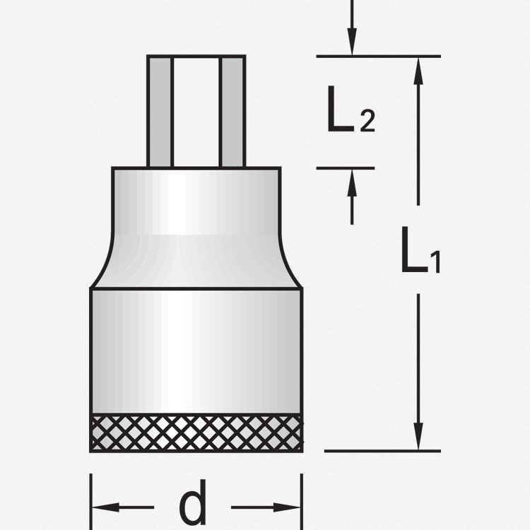 Gedore 6153070 IN 19 4 Screwdriver bit socket 1/2" in-hex 4 mm