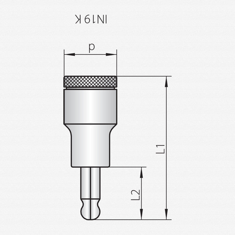 Gedore 2219336 IN 19 K 6 Screwdriver bit socket 1/2" ball-end in-hex 6 mm