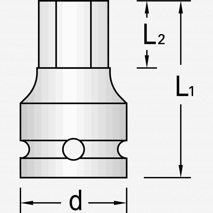 Gedore 6223970 IN K 19 5 Impact screwdriver bit socket 1/2" 5 mm