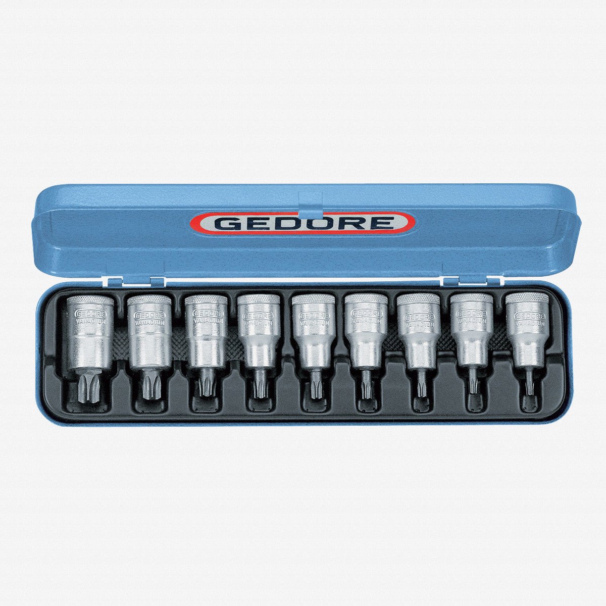 Gedore 6158970 ITX 19 PM Screwdriver bit socket set 1/2" 9 pcs TORX® T20-60