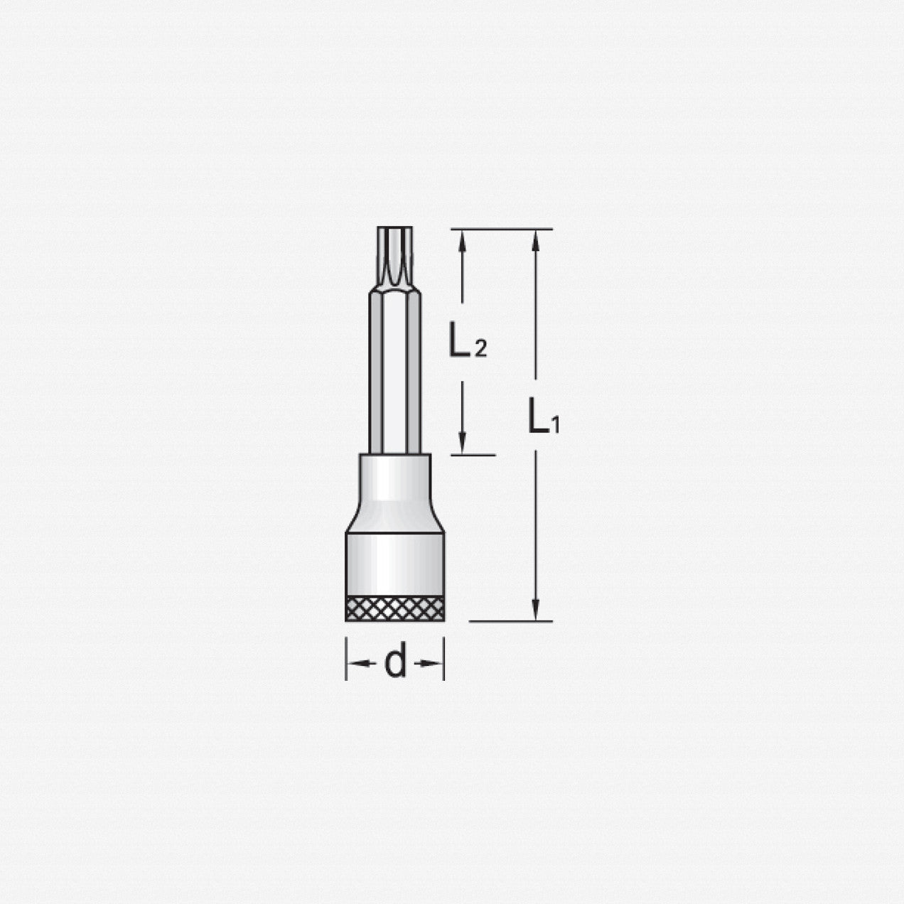 Gedore 1394177 ITX 30 L T20 Screwdriver bit socket 3/8", long TORX® T20