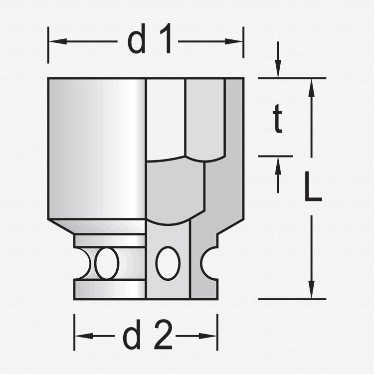 Gedore 6251160 K 30 6 Impact socket 3/8" 6 mm