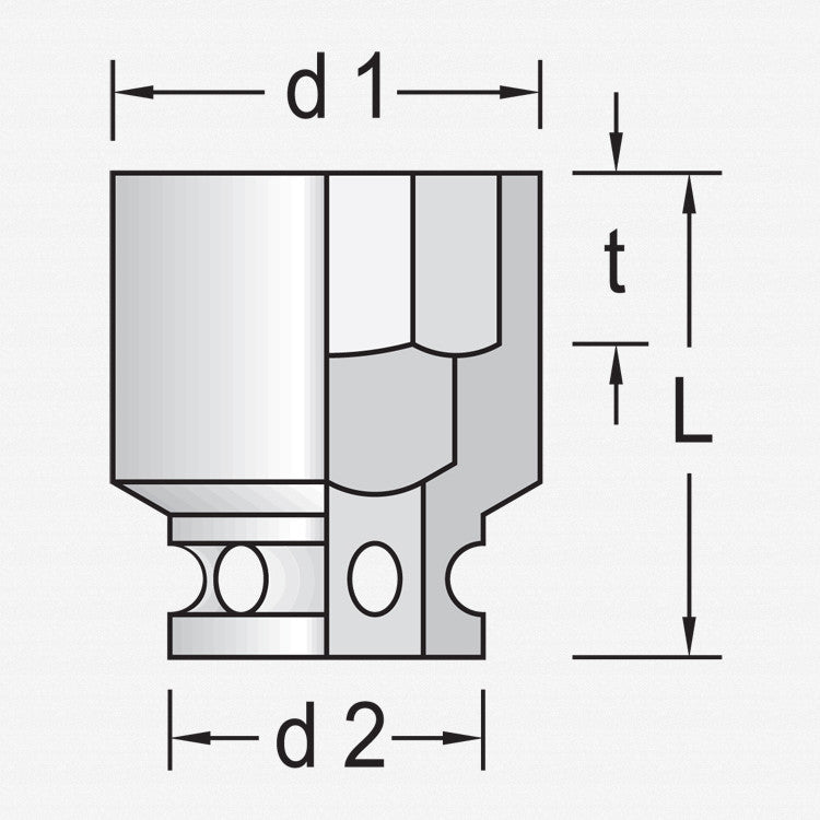 Gedore 6162490 KR 19 17 Impact Socket 1/2", 17 mm