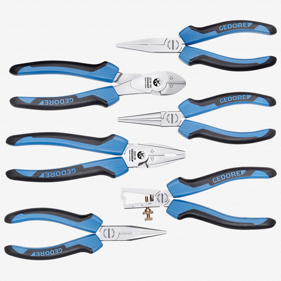 Gedore 1708155 RZB1-2 Pliers set, 6 pcs