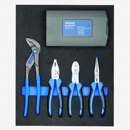 Gedore 2957248 TS CT2-142 Pliers and Metric Drill Bit Assortment in Foam CT Module, 5 Pieces