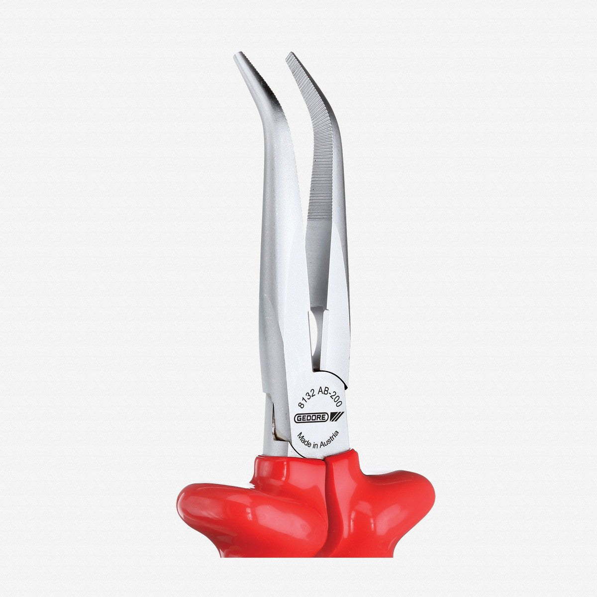Gedore 6721810 VDE 8132 AB-200 VDE Bent nose telephone pliers with VDE dipped insulation 200 mm