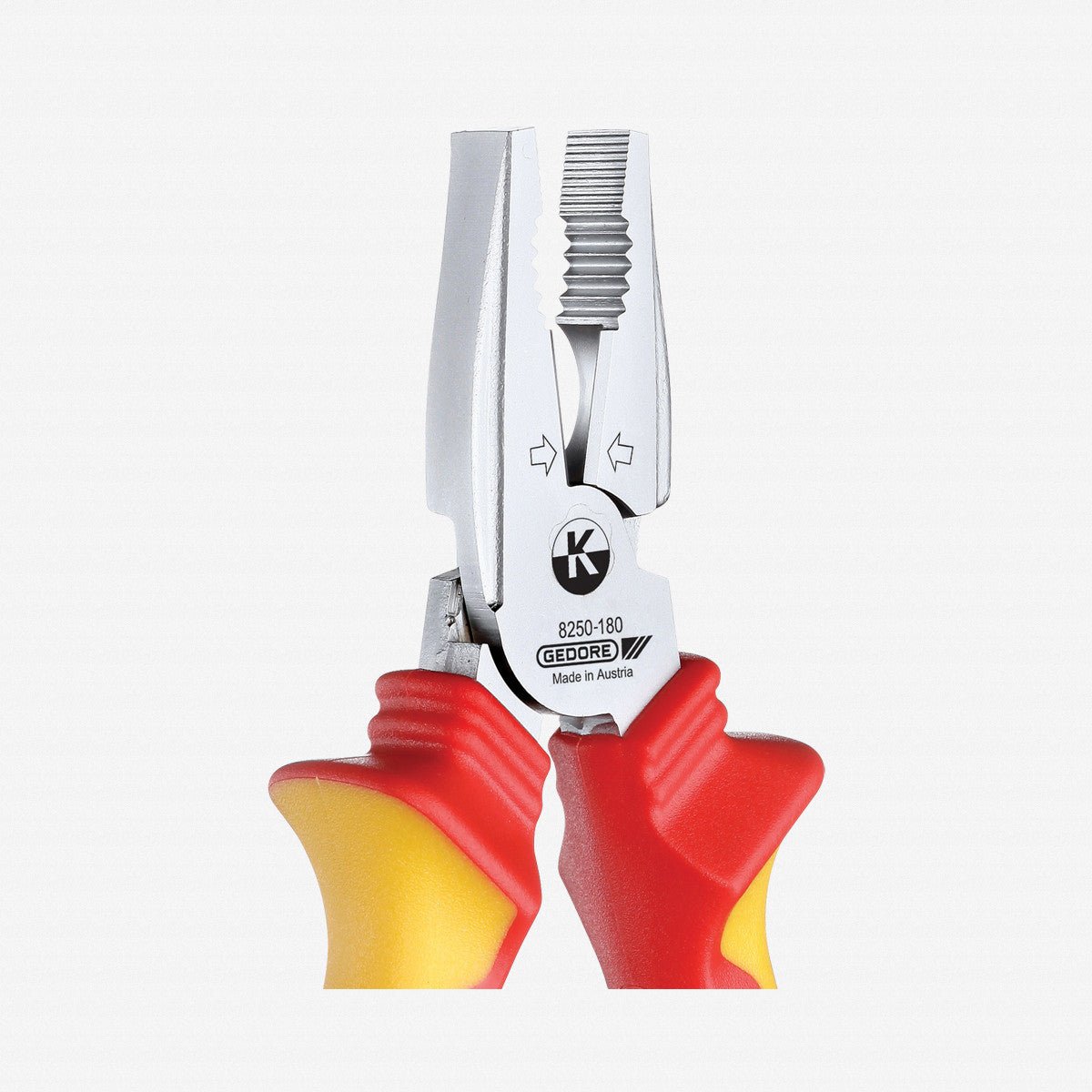 Gedore 1550950 VDE 8250-180 H VDE Heavy duty combination pliers with VDE insulating sleeves 180 mm