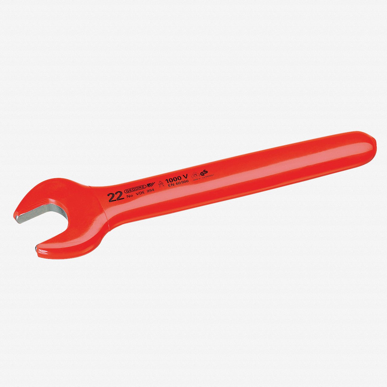 Gedore 6573280 VDE 894 22 VDE Single open ended spanner 22 mm
