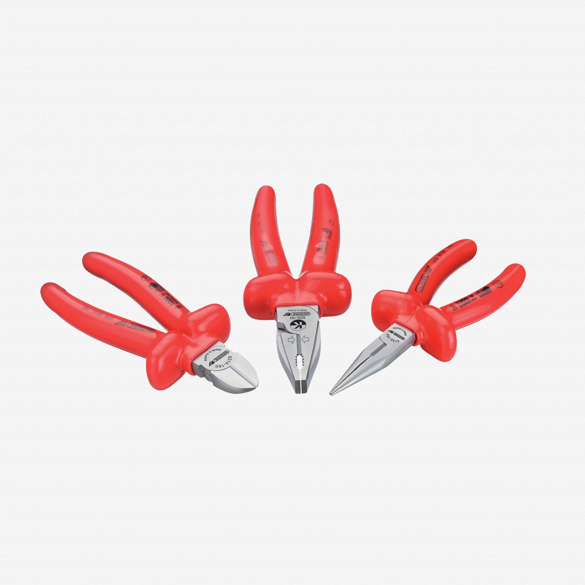 Gedore 6708120 VDE S 8003 VDE Pliers set with VDE dipped insulation 3 pcs