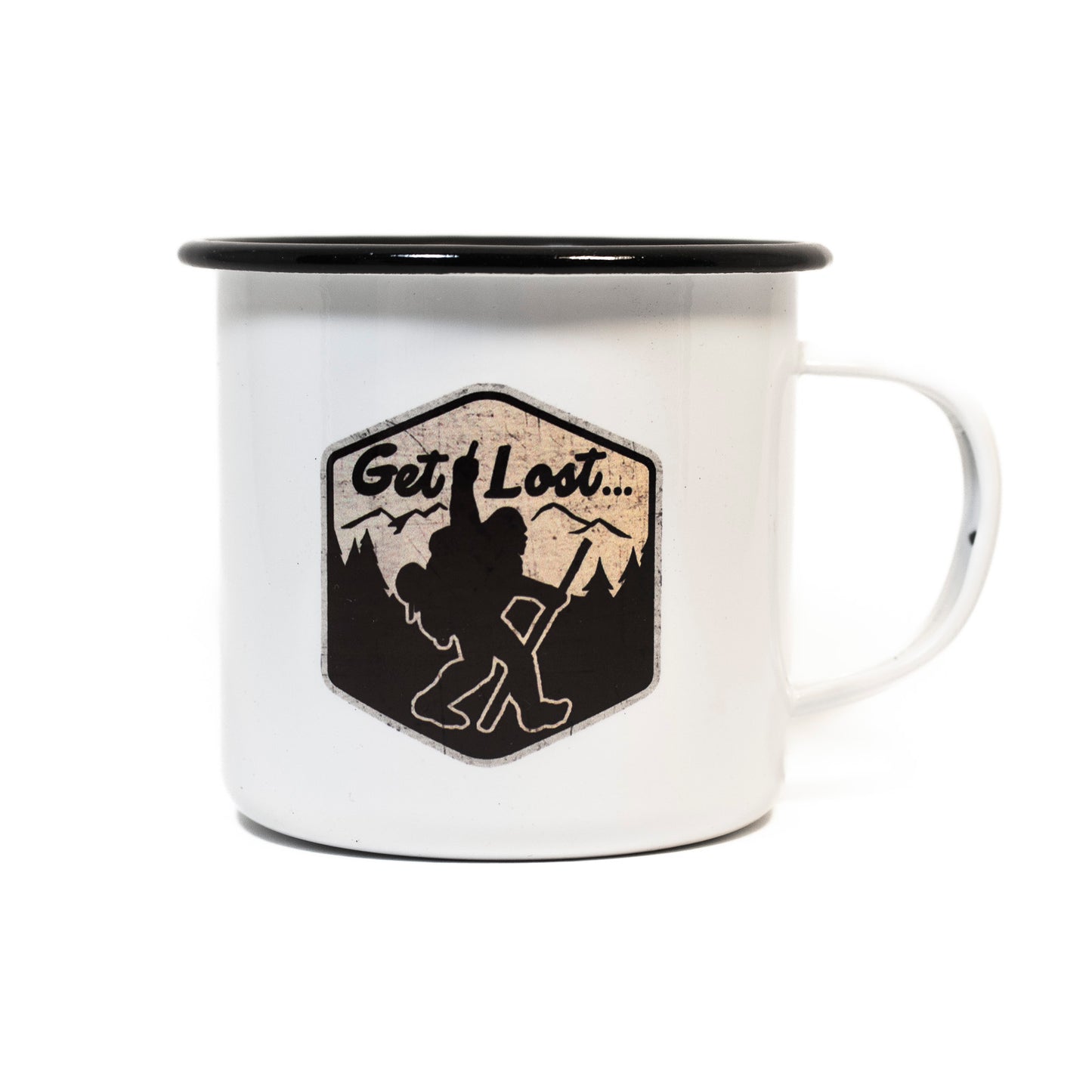 Paradise Clay CCC045 Bigfoot Get Lost - 16 oz Vintage Campfire Mug