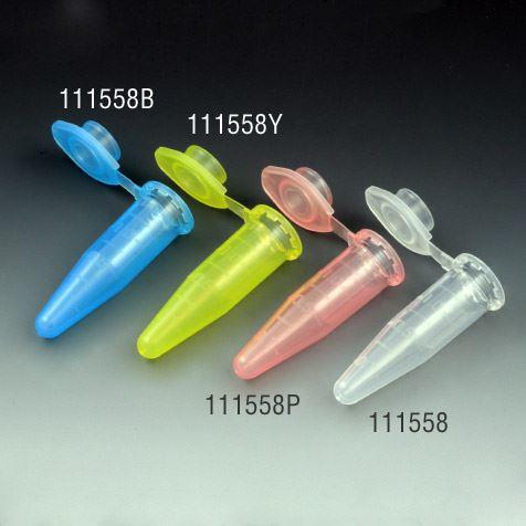 Globe Scientific 111558P Microcentrifuge Tube 1.5mL PP Attached Snap Cap Graduated Pink