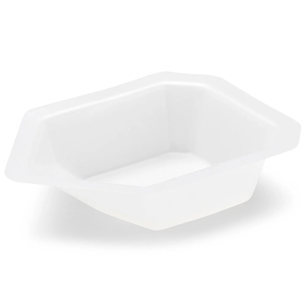 Globe Scientific 3626 Weighing Boat Vessel Plastic with Pour Spout Antistatic PS White/Natural 15mL
