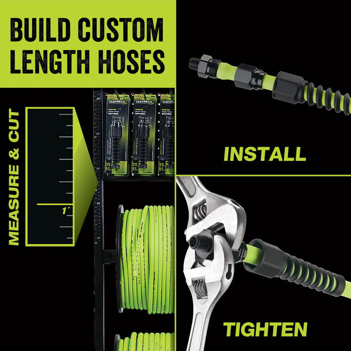 FlexZilla HFZ14250YW Pro Bulk Air Hose, 1/4" x 250', plastic spool