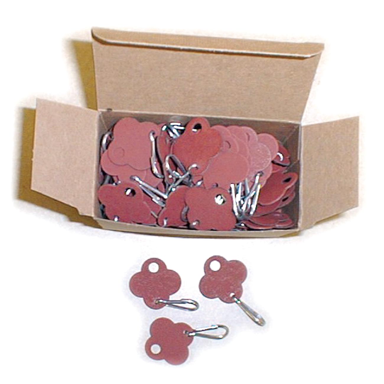 AbilityOne 9905002457826 SKILCRAFT Key Tag, 1 1/4" x 1 1/4", Red - 1.25" x 1.25" - 100/Box - Red
