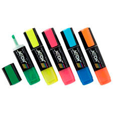 AbilityOne 7520015538141 SKILCRAFT Highlighter Pack - Chisel Marker Point Style - Green Ink, Yellow Ink, Pink Ink, Orange Ink, Blue Ink - 5 / Pack