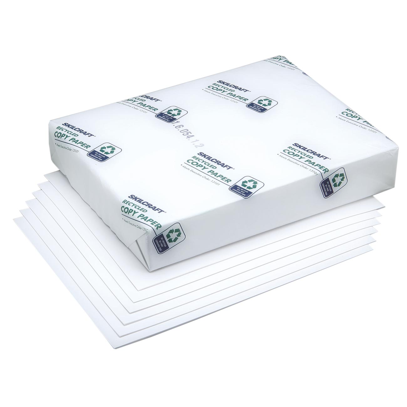 AbilityOne 7530012002206 SKILCRAFT Copy & Multipurpose Paper - Legal - 8.50" x 14" - 20 lb Basis Weight - Recycled - 50% Recycled Content - 10 Ream - White