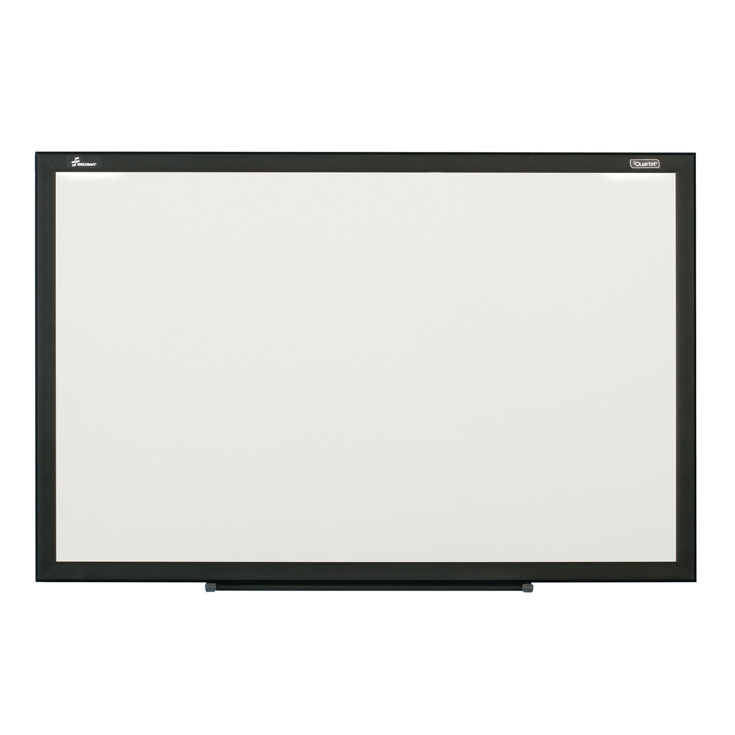 AbilityOne 7110016511289 Magnetic Steel Backed Porcelain Dry Erase Whiteboard, Black Frame, 6' x 4'