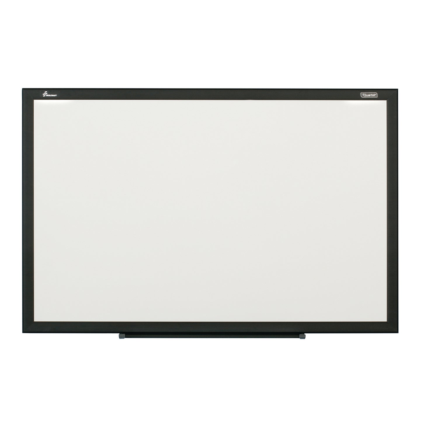 AbilityOne 7110016511291 Magnetic Steel Backed Dry Erase Whiteboard, Black Frame, 4' x 3'