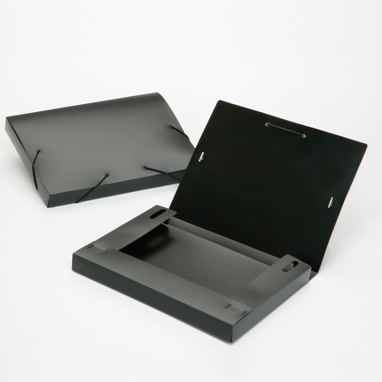 AbilityOne 7520016598745 FILE STORAGE BOX, EXPANDING, FLAP AND CORD CLOSURE, POLYPROPYLENE, BLACK