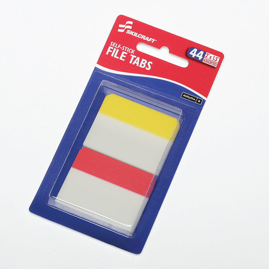 AbilityOne 7510016614494 SKILCRAFT Self-Stick File Tabs Red/Yellow
