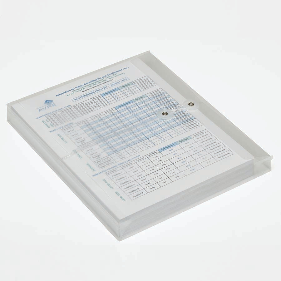 AbilityOne 7530016618832 SKILCRAFT String-Tie Side Loading Expansion Envelope Clear
