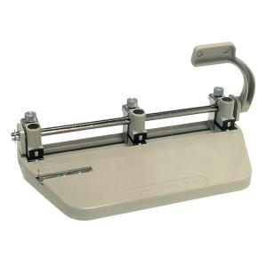 AbilityOne 7520001393942 SKILCRAFT Adjustable Medium Duty 3-Hole Punch - 3 Punch Head(s) - 25 Sheet Capacity - 1/4" Punch Size - Round Shape - Beige