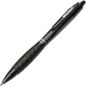 AbilityOne 7520014457225 SKILCRAFT Retractable Vista Ballpoint Pen - Medium Point Type - Refillable - Black - Transparent Barrel - 1 Dozen