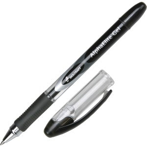 AbilityOne 7520015005214 SKILCRAFT Alpha Elite Gel Pen - Medium Point Type - Black Gel-based Ink - Clear Barrel - 1 Dozen