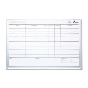 AbilityOne 7520012239898 SKILCRAFT 7520-01-223-9898 In/Out Dry Erase Board - 36" x 24" - Aluminum Frame